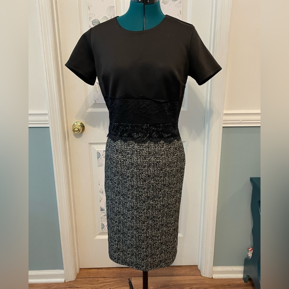 Enfocus Studio Black Fitted Dress, Size 8